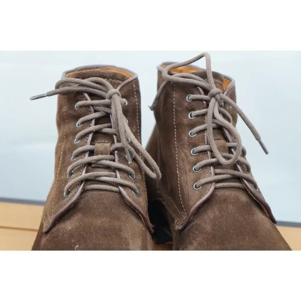 Aquatalia Harvey Waxy Suede Waterproof 6 eye Boots 9.5 EU / 10.5 US ITALY RARE